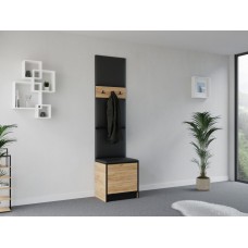 Priekšnama komplekts Eden 10 ozols craft/melna eco āda